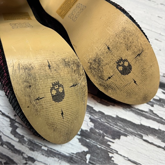 DIGISKULL PLATFORM HEELS IN BLACK/PINK BY IRON FIST - Size 8 - Picture 6 of 8